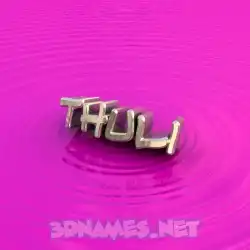 thuli in Pink Graffiti style - 3D name wallpaper