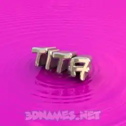 tita in Pink Graffiti style - 3D name wallpaper