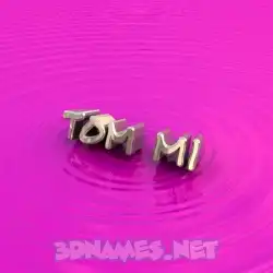 tom mi in Pink Graffiti style - 3D name wallpaper