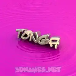 tonga in Pink Graffiti style - 3D name wallpaper