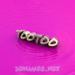 tootoo in Pink Graffiti style - 3D name wallpaper