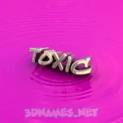 toxic in Pink Graffiti style - 3D name wallpaper