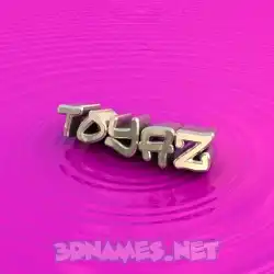 toyaz in Pink Graffiti style - 3D name wallpaper