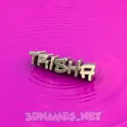 trisha in Pink Graffiti style - 3D name wallpaper