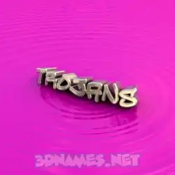 trojans in Pink Graffiti style - 3D name wallpaper