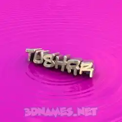 tushar in Pink Graffiti style - 3D name wallpaper