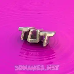 tut in Pink Graffiti style - 3D name wallpaper