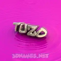 tuzo in Pink Graffiti style - 3D name wallpaper