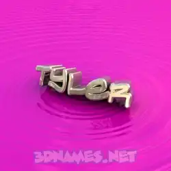 tyler in Pink Graffiti style - 3D name wallpaper