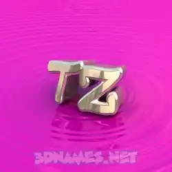 tz in Pink Graffiti style - 3D name wallpaper