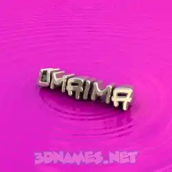 umaima in Pink Graffiti style - 3D name wallpaper