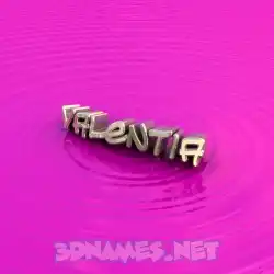 valentia in Pink Graffiti style - 3D name wallpaper