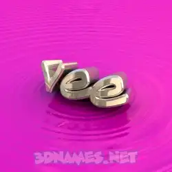 vee in Pink Graffiti style - 3D name wallpaper
