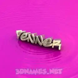 venner in Pink Graffiti style - 3D name wallpaper