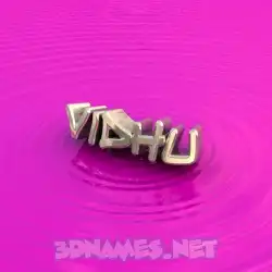 vidhu in Pink Graffiti style - 3D name wallpaper