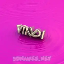 vinoi in Pink Graffiti style - 3D name wallpaper