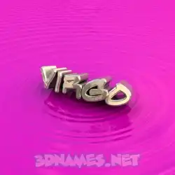 virgo in Pink Graffiti style - 3D name wallpaper