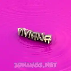 viviana in Pink Graffiti style - 3D name wallpaper