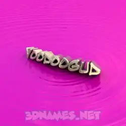 voodoogud in Pink Graffiti style - 3D name wallpaper