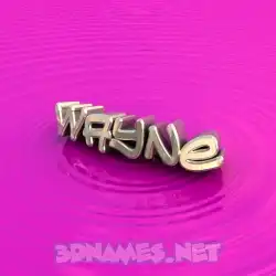 wayne in Pink Graffiti style - 3D name wallpaper