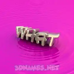 what in Pink Graffiti style - 3D name wallpaper