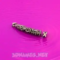x maymunah x in Pink Graffiti style - 3D name wallpaper