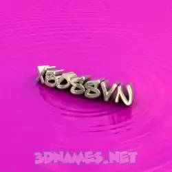 xbossvn in Pink Graffiti style - 3D name wallpaper