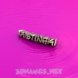 xristinaki in Pink Graffiti style - 3D name wallpaper