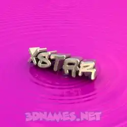 xstar in Pink Graffiti style - 3D name wallpaper