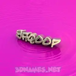 yaqoop in Pink Graffiti style - 3D name wallpaper