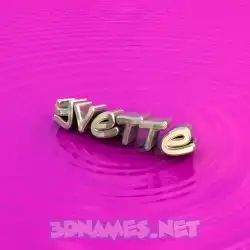 yvette in Pink Graffiti style - 3D name wallpaper