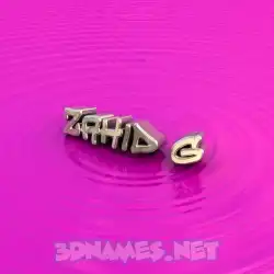 zahid g in Pink Graffiti style - 3D name wallpaper
