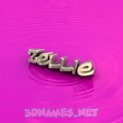 zellie in Pink Graffiti style - 3D name wallpaper