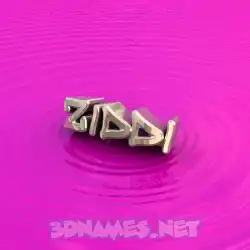 ziddi in Pink Graffiti style - 3D name wallpaper