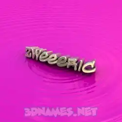 zweeeric in Pink Graffiti style - 3D name wallpaper