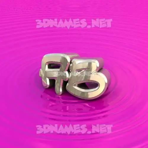 ab in Pink Graffiti style - 3D name wallpaper