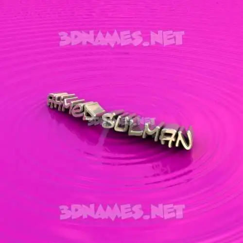 ahmed sulman in Pink Graffiti style - 3D name wallpaper