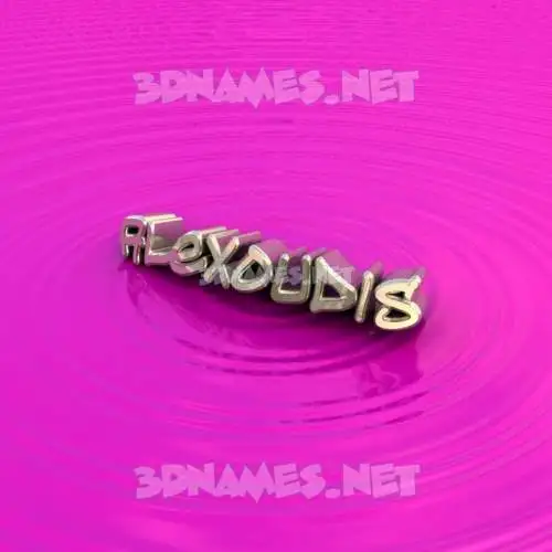alexoudis in Pink Graffiti style - 3D name wallpaper