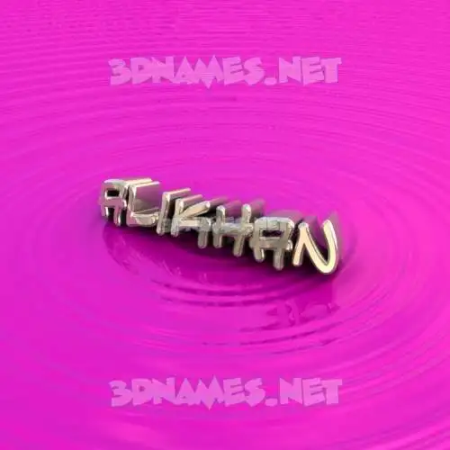alikhan in Pink Graffiti style - 3D name wallpaper