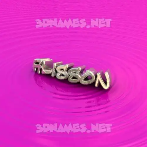alisson in Pink Graffiti style - 3D name wallpaper