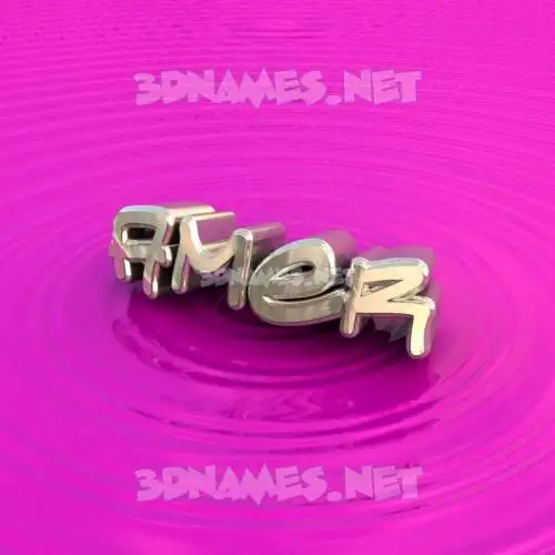 amer in Pink Graffiti style - 3D name wallpaper