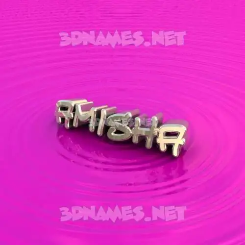 amisha in Pink Graffiti style - 3D name wallpaper