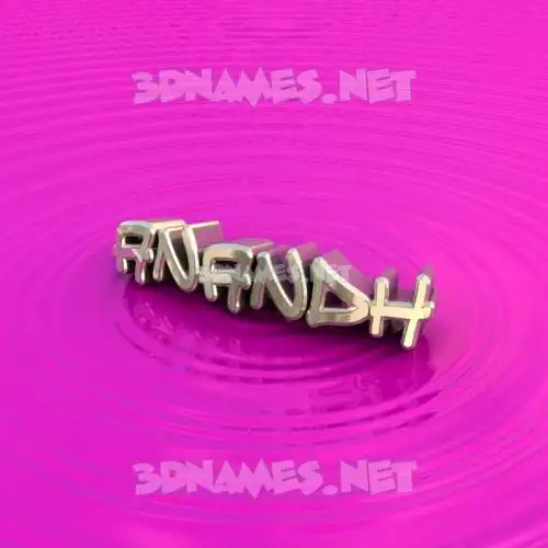 anandh in Pink Graffiti style - 3D name wallpaper
