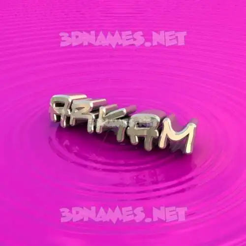 arkam in Pink Graffiti style - 3D name wallpaper