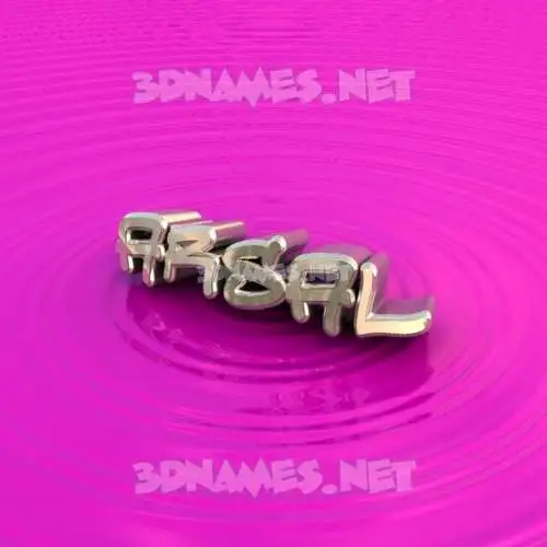 arsal in Pink Graffiti style - 3D name wallpaper