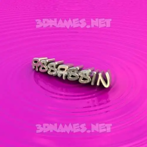 assassin in Pink Graffiti style - 3D name wallpaper assassin in Pink Graffiti style - 3D name wallpaper