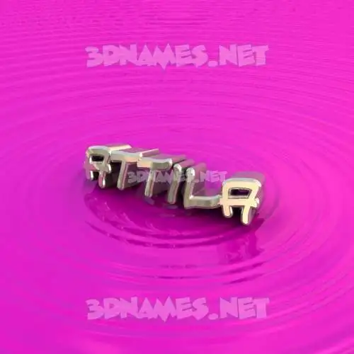attila in Pink Graffiti style - 3D name wallpaper