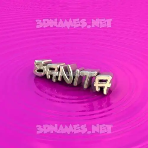 banita in Pink Graffiti style - 3D name wallpaper
