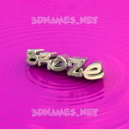 broze in Pink Graffiti style - 3D name wallpaper