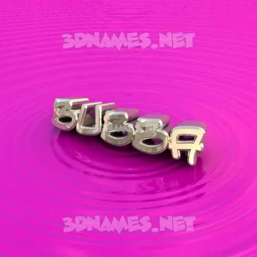 bubba in Pink Graffiti style - 3D name wallpaper